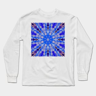 Blue mosaic Long Sleeve T-Shirt